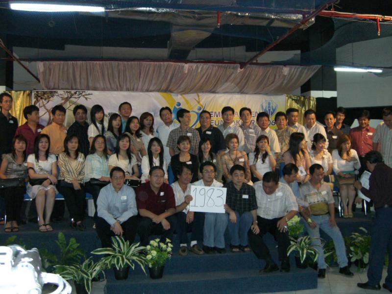 Foto Bersama
L-R (Backrow): Kek Lay,Ci Song,Salimin,Suhendra, ? ,SuChing,Teddy,Giok Kheng, Mimi (Lina Husin),
                     Hok Tiong,Kian In,John Hartono,Indra Wirawan,Kong Cong (Anyan), ? ,Gani,Susanto, ?,
                     Cun Bun, ?, MenSin, ?.
L-R (middle row):Nancy Farida,ThingThing,Rita Wijaya,SuanHun,Lucy H,YenTin, ? , Henny,Lindawaty,
                        SinFung,HongWie,Elly,Sri Marani.
L-R (front row): ?, Effendi,TungSiong,Sugianto (Kokai),Wie Liong, Kokoh Muljadi, Yang Nong, Minagus
Keywords: Foto Bersama Reuni 2006