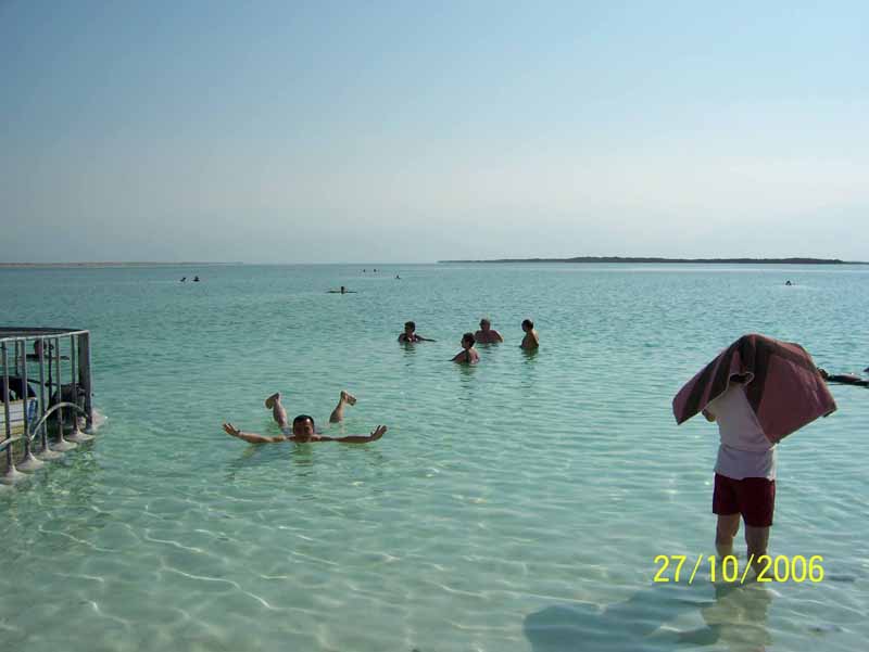 Floating on Dead Sea
