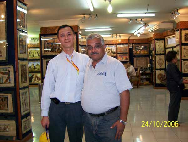 Isaac Egypt Local Guide in Papyrus store
Isaac is Egyptian Coptic Christian, 43 years old. 
