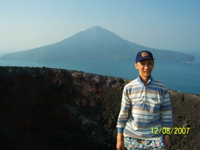 On Mt.Anak Krakatau Peak 307meter above sea level
One of the most dangerous volcano, prohibited to climb without permit and ranger company
