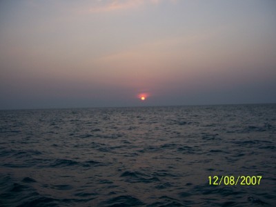 Sunrise on the way to Anak Krakatau
